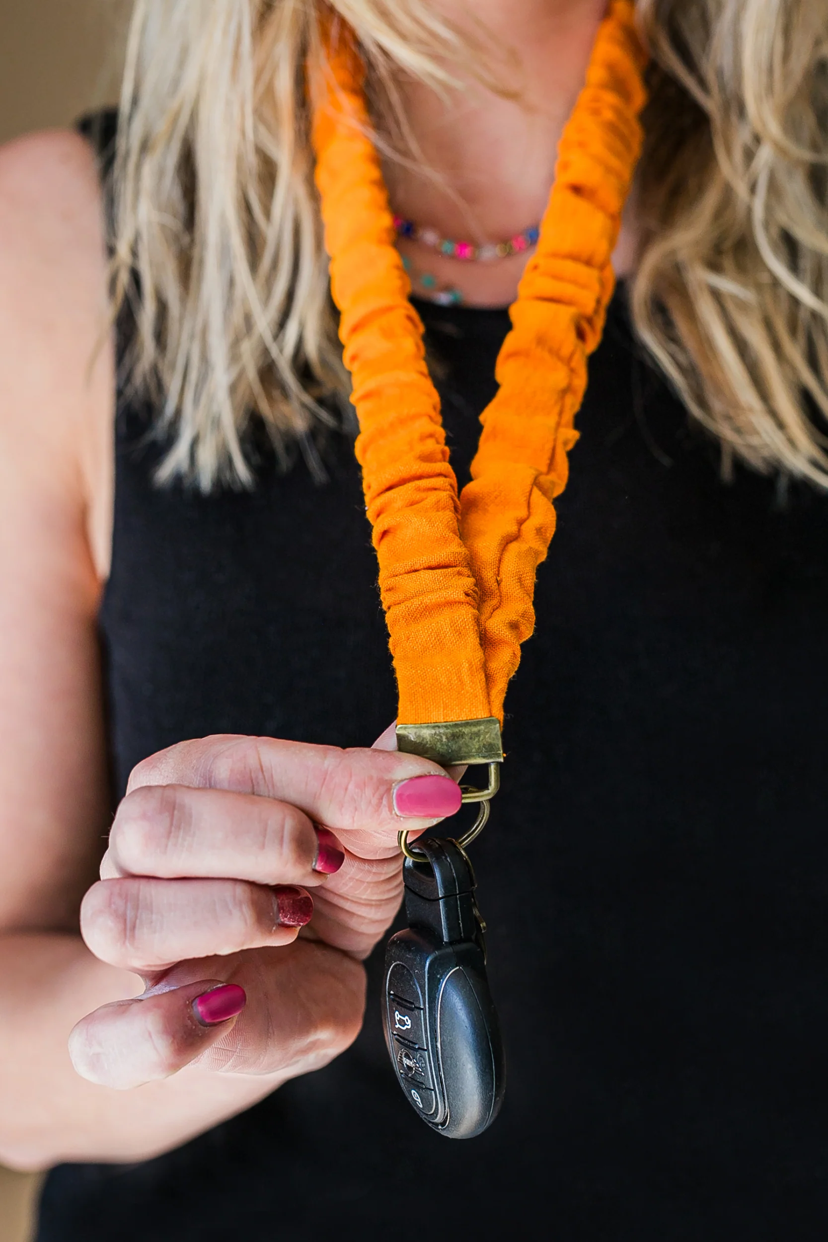 Scrunchie Keycord - Oranje - Image 3