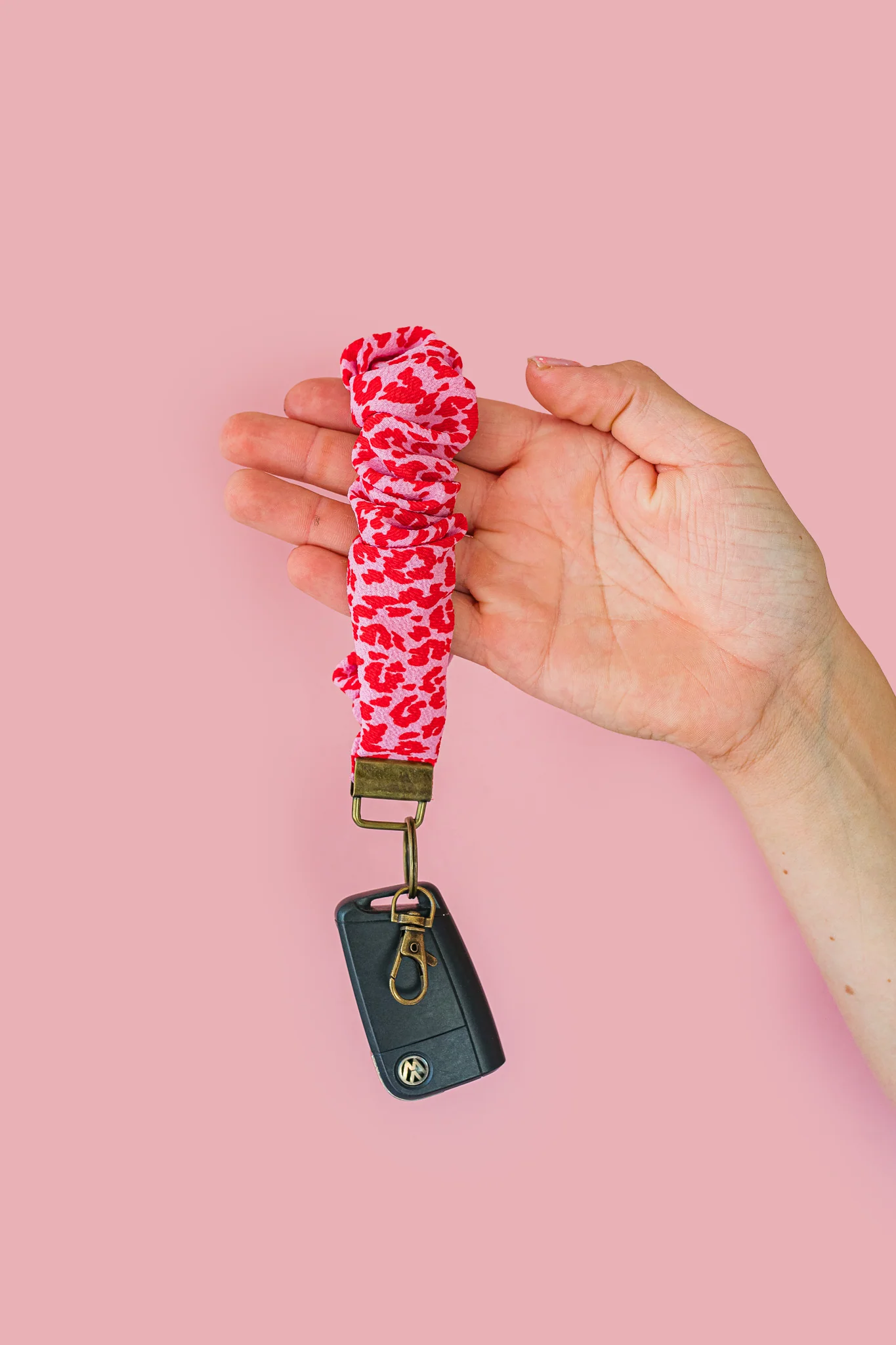 Scrunchie sleutelhanger - Panter Rood/Roze - Image 3