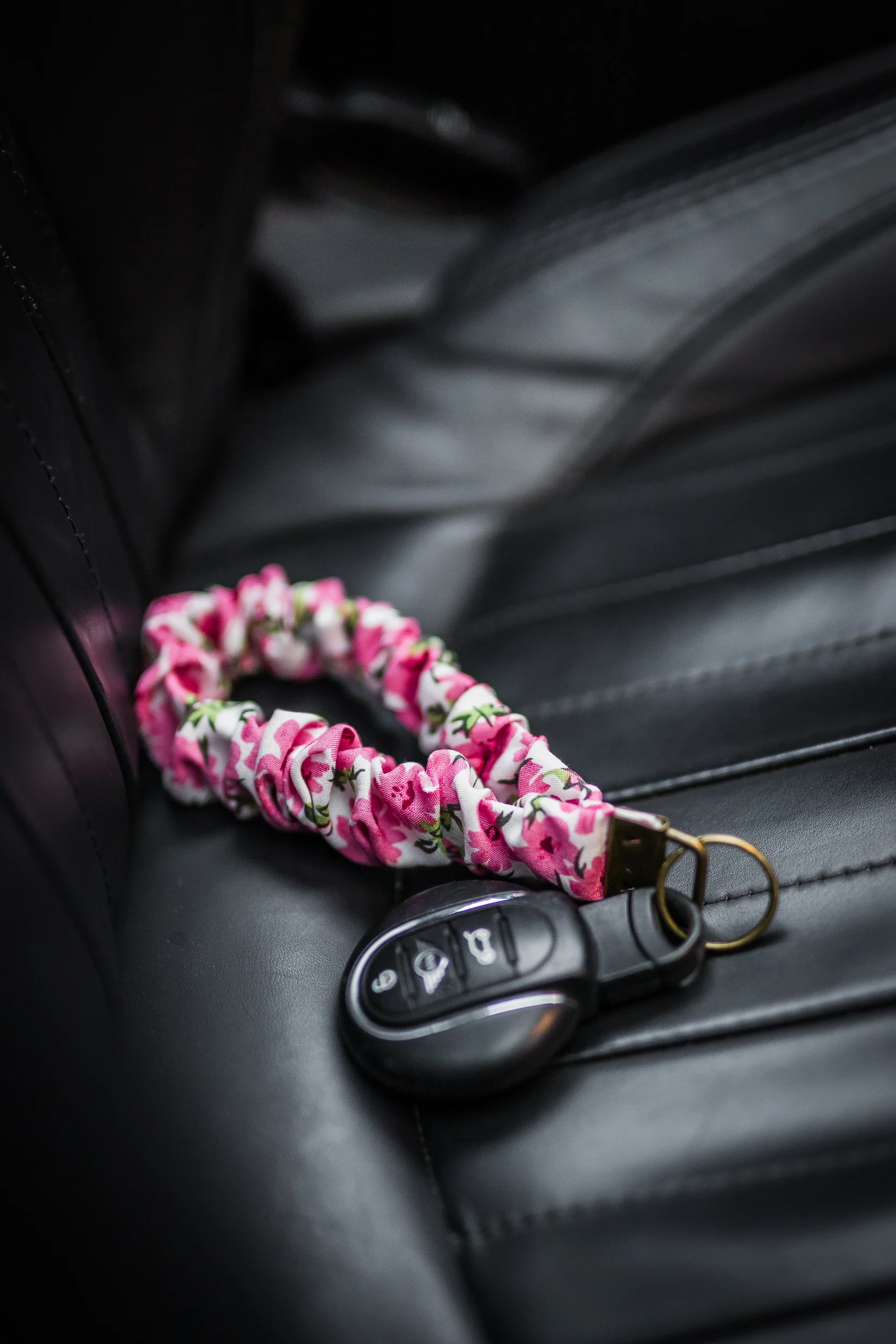 Scrunchie sleutelhanger - Be My Valentine - Bloem Roze - Image 2