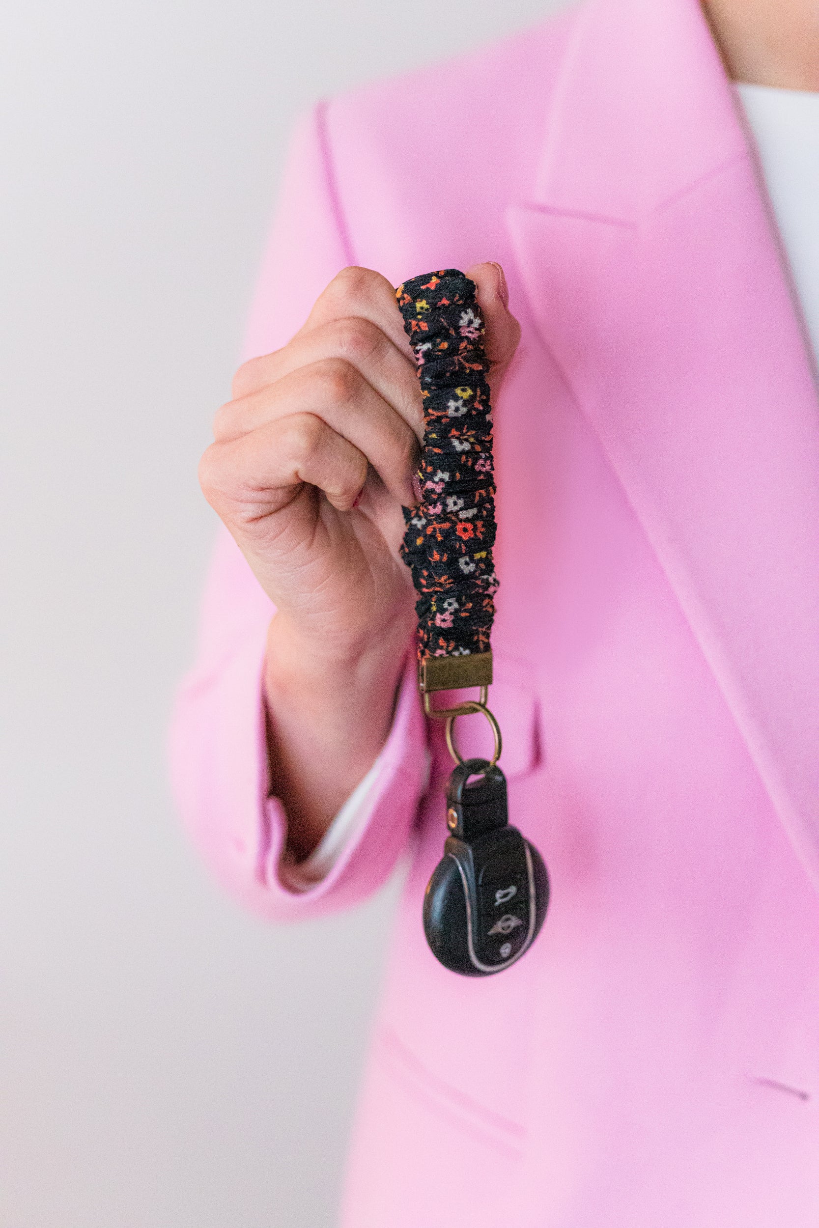 Scrunchie sleutelhanger - Be My Valentine - Bloem Zwart - Image 2