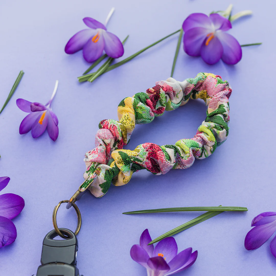 Scrunchie sleutelhanger - Lente Bloem Kleurijk - Image 3
