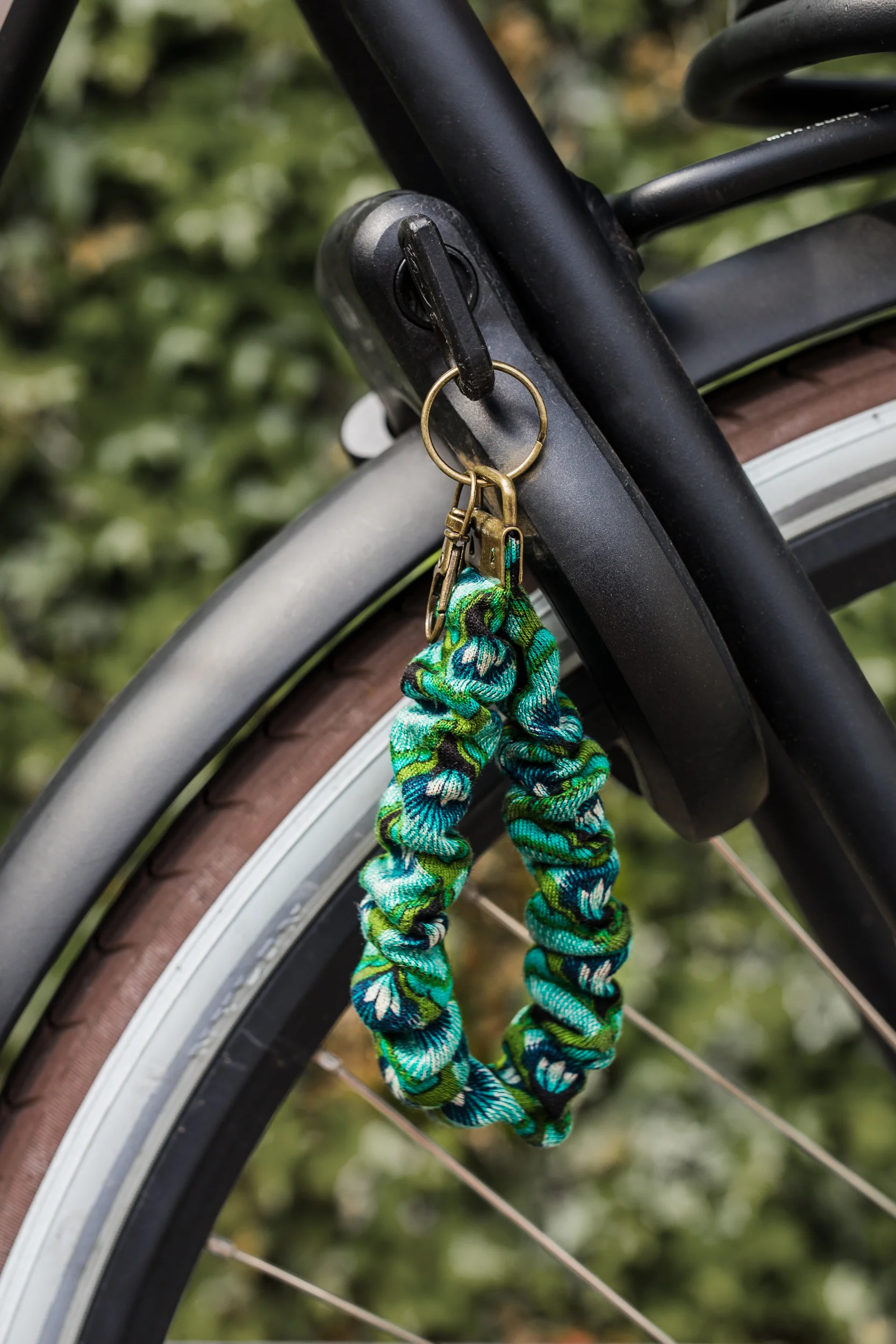 Scrunchie sleutelhanger - Pauw Turquoise - Image 2